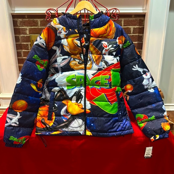 South Pole Other - SOUTHPOLE ADULT SPACE JAM QUILTED HOODED ZIPPER JACKET